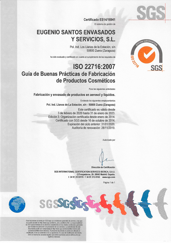 ISO 22716 en Español